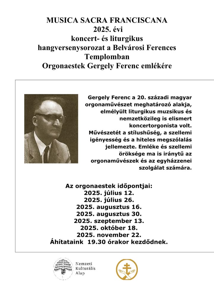 Musica sacra franciscana gergely ferenc összefoglaló